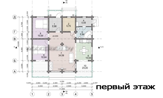 План 1-го этажа
