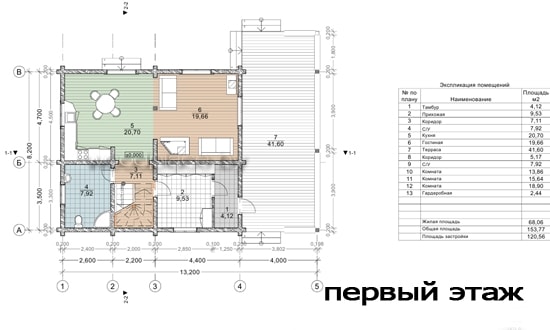 План 1-го этажа