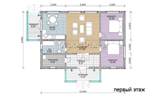 Проект каркасного дома "Логойск"