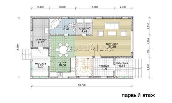 Проект каркасного дома "Раков"