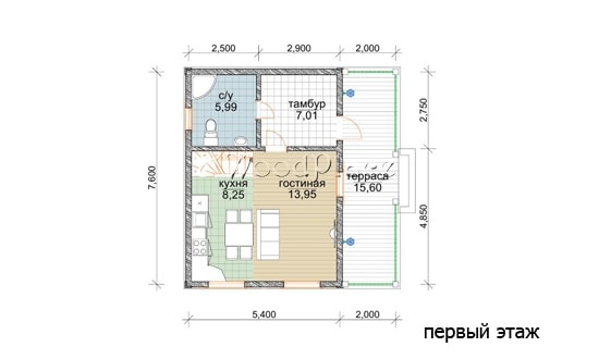 Проект каркасного дома "Лебеди"