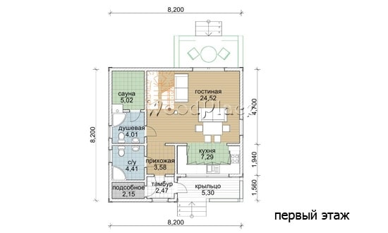 Проект каркасного дома "Конфета"