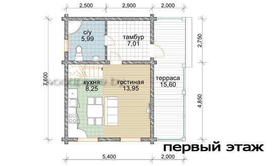 План 1-го этажа