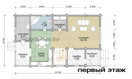 План 1-го этажа