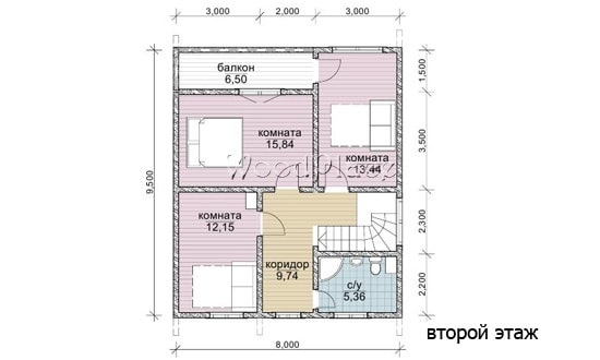 Проект каркасного дома "Москвич"