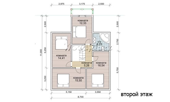 Проект каркасного дома "Каприз"