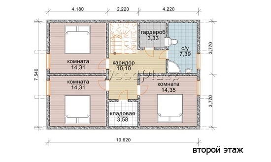 Проект каркасного дома  "Полет"