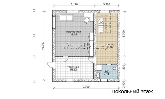 Проект каркасного дома "Лариса"