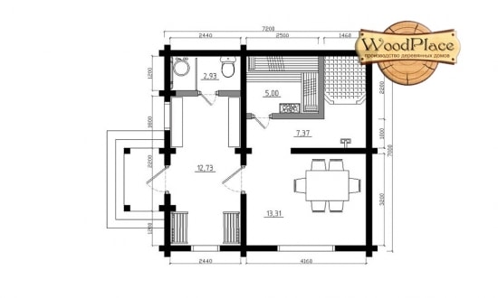 Проект бани "Лесничий"