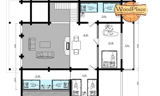 Projekt domu "Hostel"