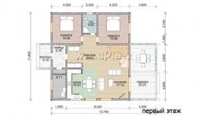 Проект каркасного дома  "Боксер"