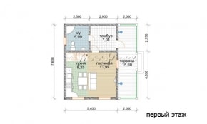 Проект каркасного дома "Лебеди"