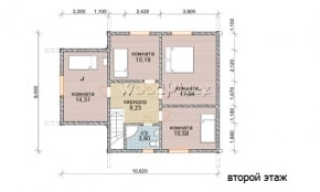 Проект каркасного дома  "Лида"