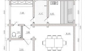 Проект бани  "Боровик"