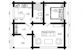 Проект бани  "Боровик"