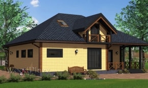 Проект каркасного дома "Каприз"