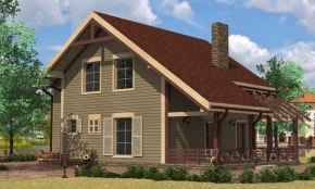 Проект каркасного дома  "Лида"