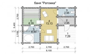 Проект бани  "Ратомка"