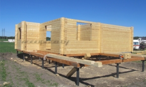 Строительство дома "Устье Волмы". Вид на сруб - 1