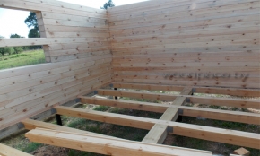 Строительство  дома "Браславщина". Вид изнутри