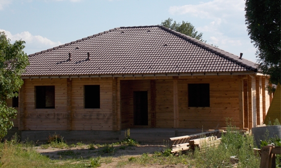 Строительство дома в Марьиной Горке. Вид на постройку.