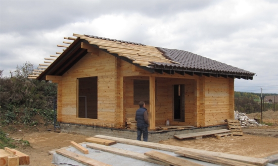 Строительство деревянного дома в Боровлянах. Общий вид - 2