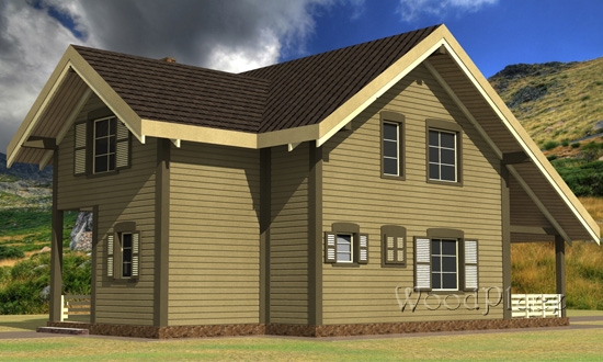 Проект каркасного дома  "Лида"