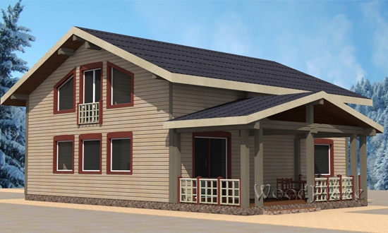 Проект каркасного дома  "Боксер"