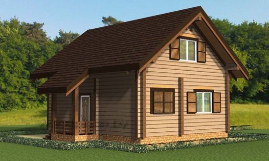 Деревянный  дом "Уют" 4