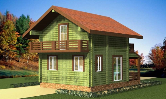 Деревянный дом "Брестик" 4