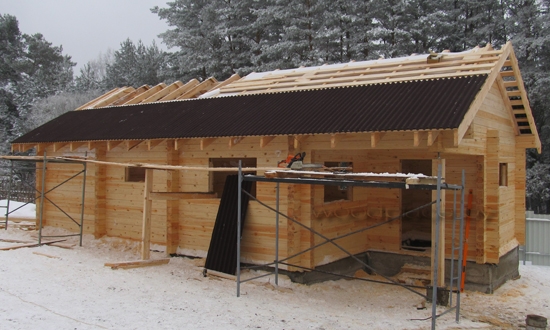 Строительство деревянного дома "Боровая". Кровельные работы - 1