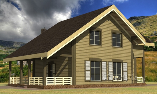 Проект каркасного дома  "Лида"