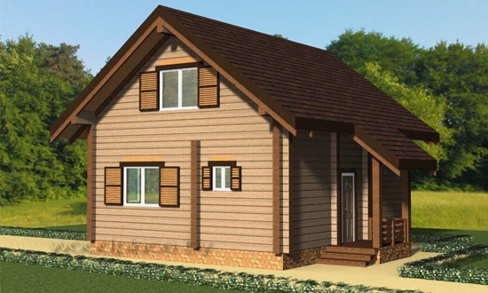 Деревянный  дом "Уют" 1