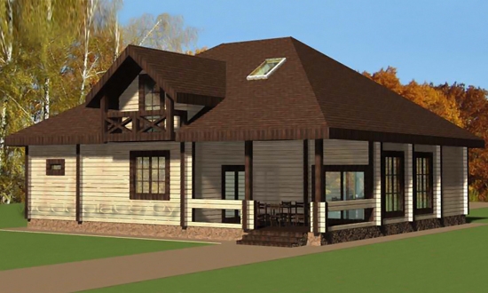 Деревянный дом "Каприз" 1