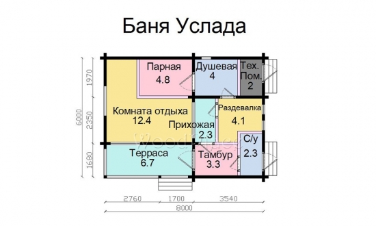 Проект бани "Услада"